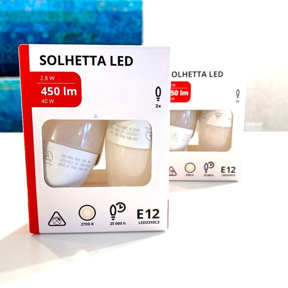 IKEA Solhetta LED lightbulbs. 4 each 250 lm, and 4 each 450 lm - Picture 4 of 12